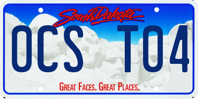 SD license plate 0CST04