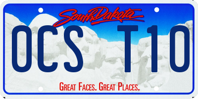 SD license plate 0CST10