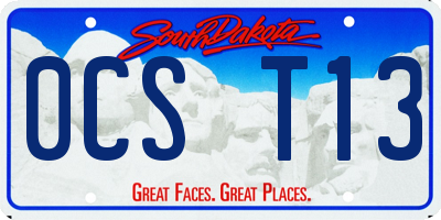 SD license plate 0CST13