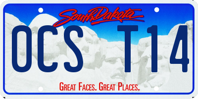 SD license plate 0CST14