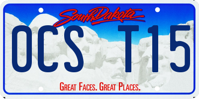 SD license plate 0CST15