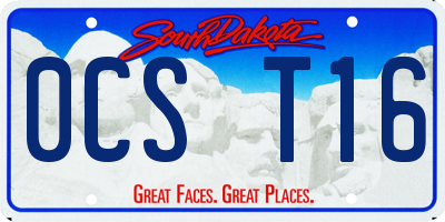 SD license plate 0CST16