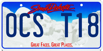 SD license plate 0CST18