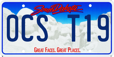 SD license plate 0CST19
