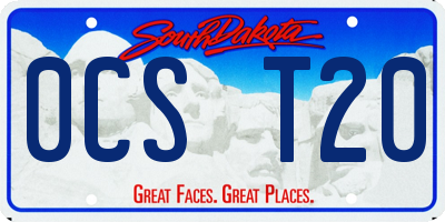 SD license plate 0CST20