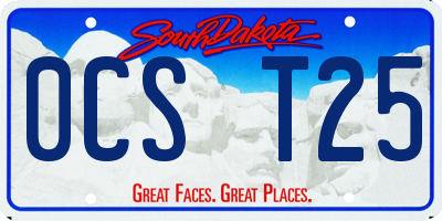 SD license plate 0CST25