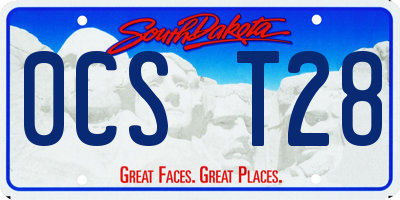 SD license plate 0CST28