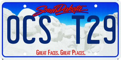 SD license plate 0CST29
