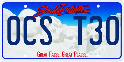 SD license plate 0CST30