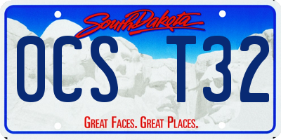 SD license plate 0CST32