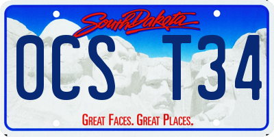 SD license plate 0CST34