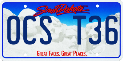 SD license plate 0CST36