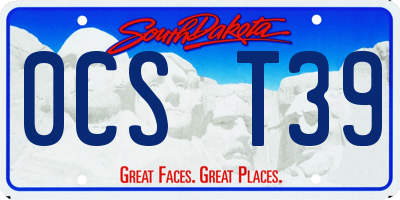 SD license plate 0CST39