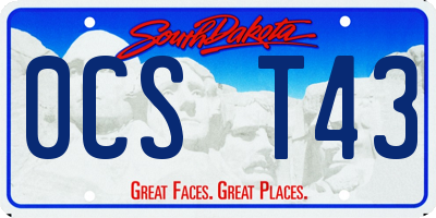 SD license plate 0CST43