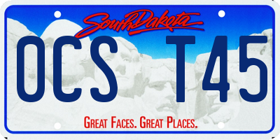 SD license plate 0CST45