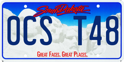 SD license plate 0CST48