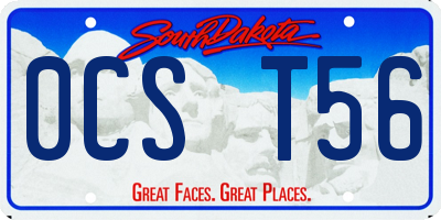 SD license plate 0CST56