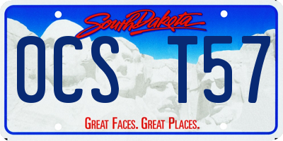 SD license plate 0CST57