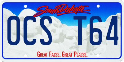 SD license plate 0CST64