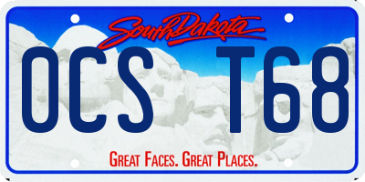 SD license plate 0CST68