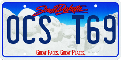 SD license plate 0CST69