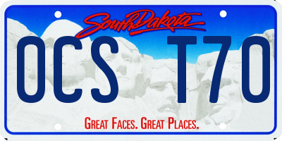 SD license plate 0CST70