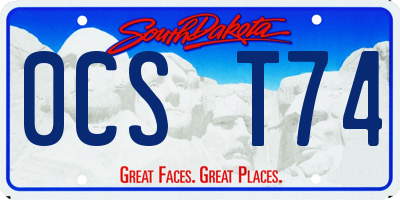 SD license plate 0CST74