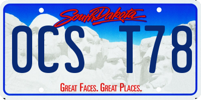 SD license plate 0CST78
