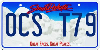 SD license plate 0CST79