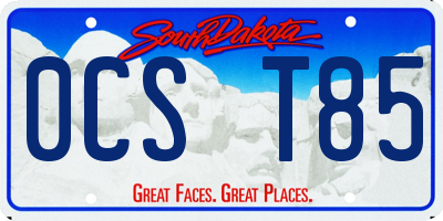 SD license plate 0CST85