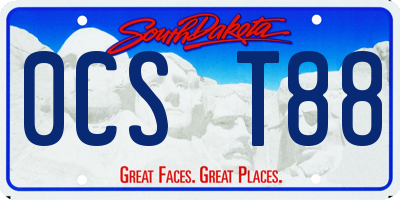 SD license plate 0CST88
