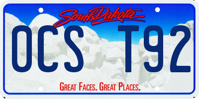 SD license plate 0CST92