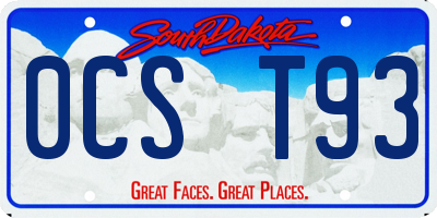 SD license plate 0CST93