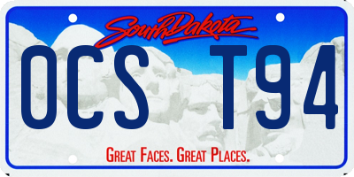 SD license plate 0CST94