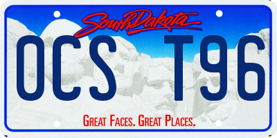 SD license plate 0CST96