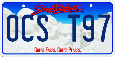 SD license plate 0CST97