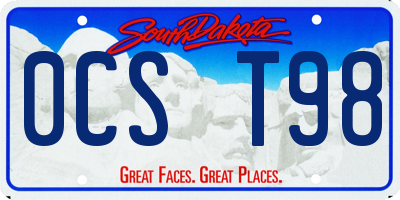 SD license plate 0CST98
