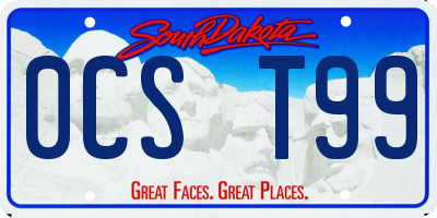 SD license plate 0CST99