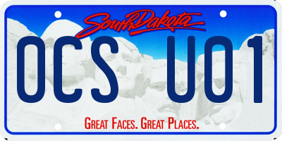 SD license plate 0CSU01