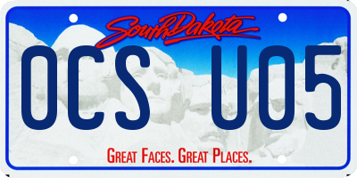 SD license plate 0CSU05