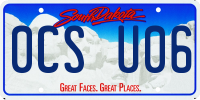 SD license plate 0CSU06