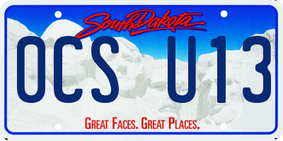 SD license plate 0CSU13