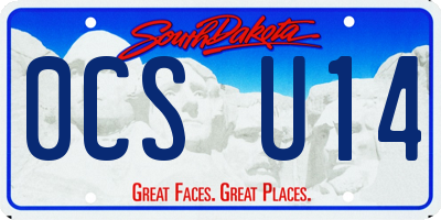 SD license plate 0CSU14