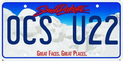SD license plate 0CSU22