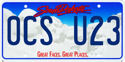 SD license plate 0CSU23