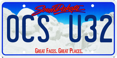 SD license plate 0CSU32