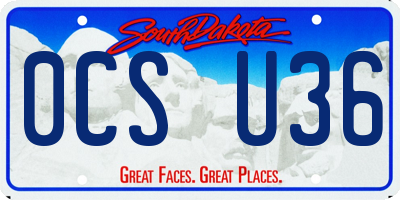 SD license plate 0CSU36
