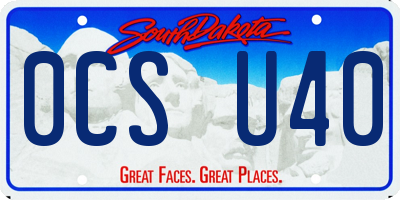 SD license plate 0CSU40