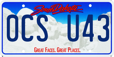 SD license plate 0CSU43