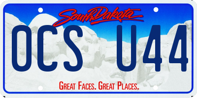 SD license plate 0CSU44